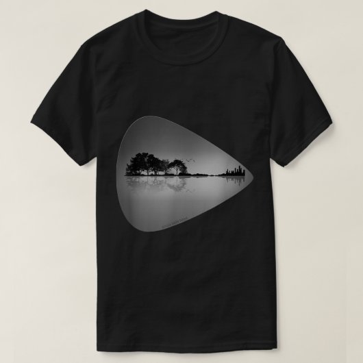 Nature Meets City Guitar Pick Design T-Shirt (Design vorne)