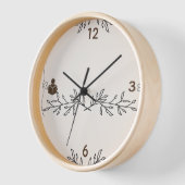Nature Meets Time – Custom Wood Frame Wall Clock Uhr (Winkel)