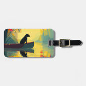 Nature Minimalist Black Labrador Canoe Gepäckanhänger (Vorderseite horizontal)