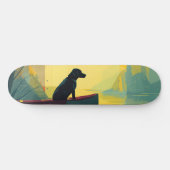 Nature Minimalist Black Labrador Canoe Skateboard (Horizontal)