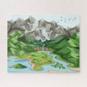 Nature Minimalistisch Jigsaw Puzzle | Familiengesc (Horizontal)