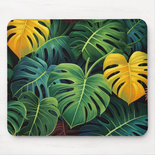 Nature Monstera Blätter Mousepad (Vorne)