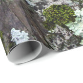 Nature Moss Lichen Camouflage Foto Geschenkpapier (Rolleneckpunkt)