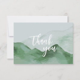 Nature Mountain Forest Wedding Danke Karten