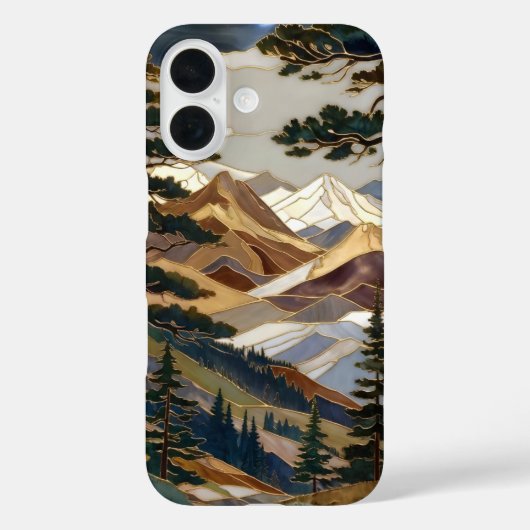 Nature Mountain iPhone Case Forest Landscape Desig (Rückseite)
