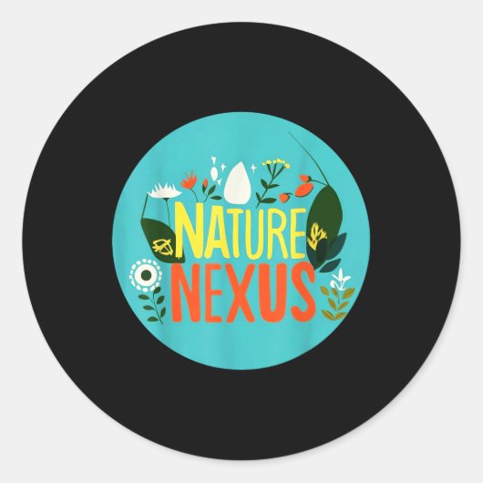 Nature Nexus - Harmonische Natur für die Umwelt P Runder Aufkleber (Vorderseite)