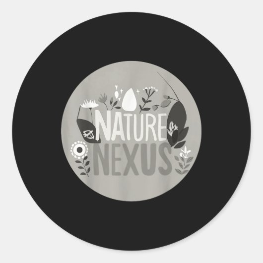 Nature Nexus - Harmonische Natur für die Umwelt P Runder Aufkleber (Vorderseite)