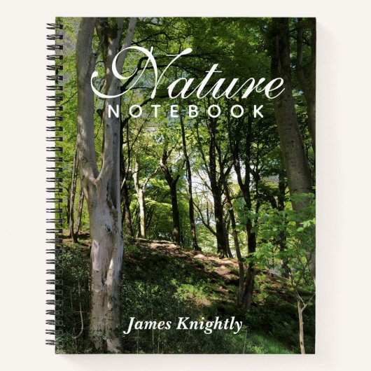 Nature-Notebook mit dem Namen des Eigentümers Notizblock (Vorderseite)
