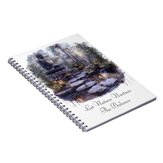 Nature Nurture Buddha Spiral Foto Notebook Notizblock (Rechte Seite)