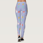 Nature Oaster Bunnies Blumenmuster Eierjagd Liebe Leggings (Rückseite)