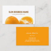 Nature Orange Diet Business Card Visitenkarte (Vorne/Hinten)