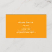 Nature Orange Diet Business Card Visitenkarte (Rückseite)