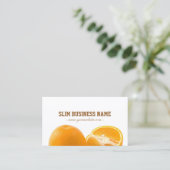 Nature Orange Diet Business Card Visitenkarte (Stehend Vorderseite)