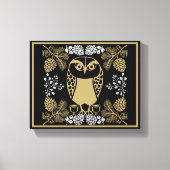 Nature Owl Folk Art Leinwanddruck (Vorderseite)