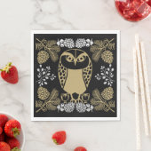 Nature Owl Folk Art Serviette (Beispiel)