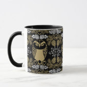 Nature Owl Folk Art Tasse (Links)