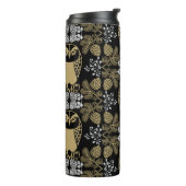 Nature Owl Folk Art Thermosbecher (Nach links gedreht)