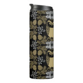 Nature Owl Folk Art Thermosbecher (Nach rechts gedreht)