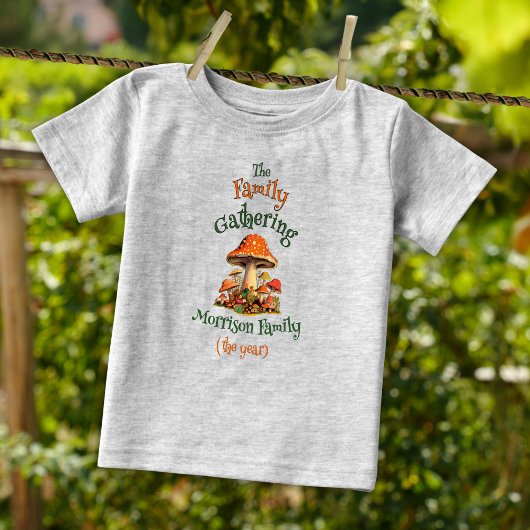Nature Personalize Boy Girl Retro Family Wiederseh Baby T-shirt