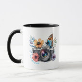 Nature Photographer Floral Butterfly Black Handle Tasse (Links)
