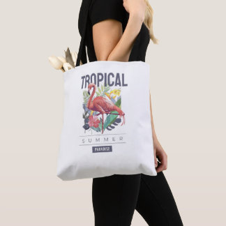 nature print phrase tropical summer paradise tasche
