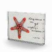 Nature Print Starfish mit Lao Tzu Quote Fotoblock (Rechts)