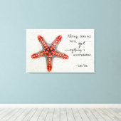 Nature Print Starfish mit Lao Tzu Quote Leinwanddruck (Insitu (Holzboden))