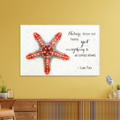 Nature Print Starfish mit Lao Tzu Quote Leinwanddruck (Insitu (Wohnzimmer))