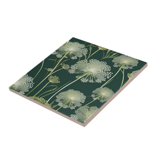 Nature Queen Anne's Lace Pattern Fliese (Seite)