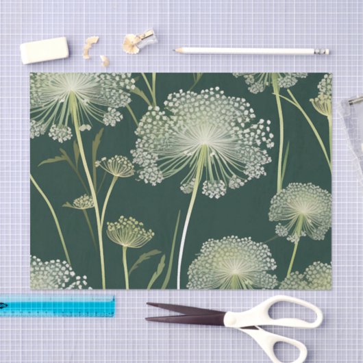 Nature Queen Anne's Lace Pattern Seidenpapier (Handwerk)