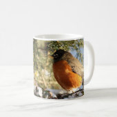 Nature Red Breasted Robin Foto Early Bird Kaffeetasse (VorderseiteRechts)
