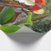 Nature Red Flower Floral Fotograf Geschenkpapier (Ecke)