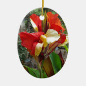 Nature Red Flower Floral Fotograf Keramik Ornament (Vorne)