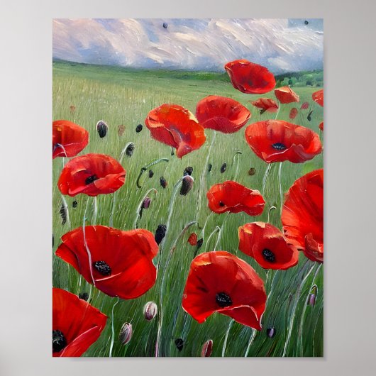 Nature Red Poppies Poster (Vorne)