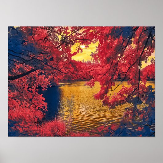 Nature Red Tree Poster (Vorne)