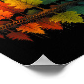 Nature Reflection Forest Trees Outdoor Wildlife Hi Poster (Ecke)