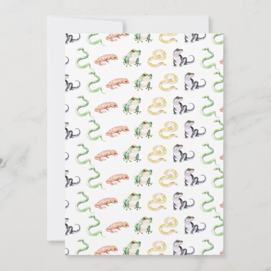 Nature Reptile Birthday Einladung (Rückseite)