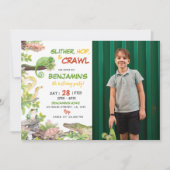 Nature Reptile Geburtstagsparty Einladung (Vorderseite)