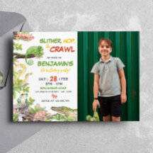 Nature Reptile Geburtstagsparty Einladung