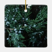 Nature Ripening Juniper Berries Keramikornament (Rückseite)