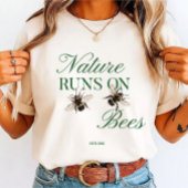 Nature Runs On Bees - Eco-Friendly Bumblebee Tri-Blend Shirt