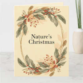 Nature’s Christmas – Minimal Botanical Holiday Karte