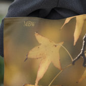 Nature’s Golden Light Botanical Christmas Monogram Tasche