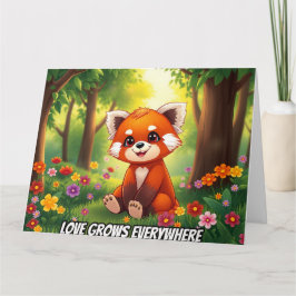 Nature’s Hug in a Cute Red Panda Karte