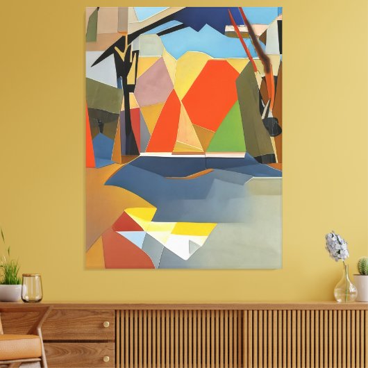 Nature’s Palette, No.001 - Abstrakt botanisch Leinwanddruck (Insitu (Wohnzimmer))