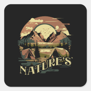 Nature-s Silent Symphony Quadratischer Aufkleber