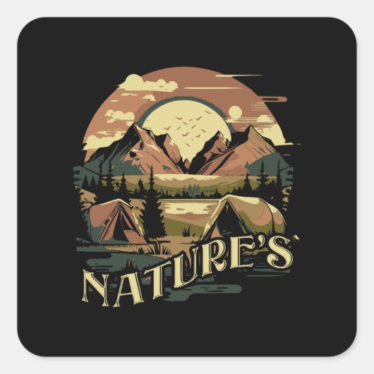Nature-s Silent Symphony Quadratischer Aufkleber (Vorderseite)