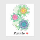 Nature Shapes and Lines Patterns  Aufkleber (Blatt)