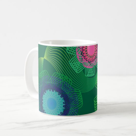 Nature Shapes and Lines Patterns Kaffeetasse (Vorderseite Links)