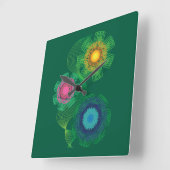 Nature Shapes and Lines Patterns  Quadratische Wanduhr (Winkel)